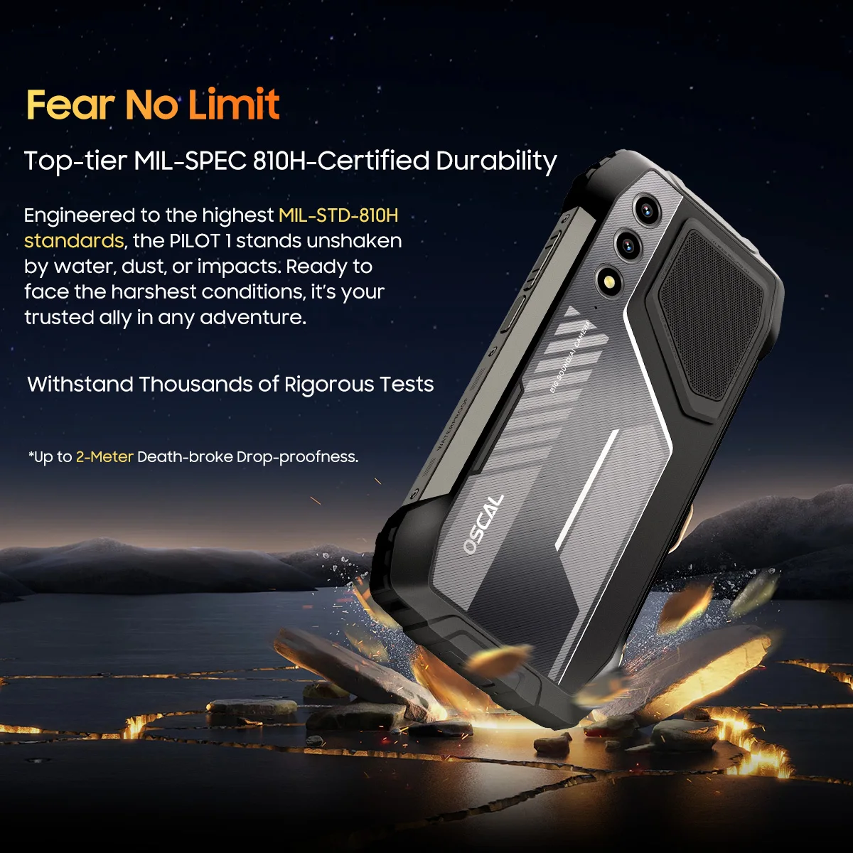 Blackview OSCAL PILOT 1 Rugged Phone, 6GB+ 256GB ,Helio G81 Smartphone Android14, 6.67'' Display Mobile Phone, 15000mAh, NFC