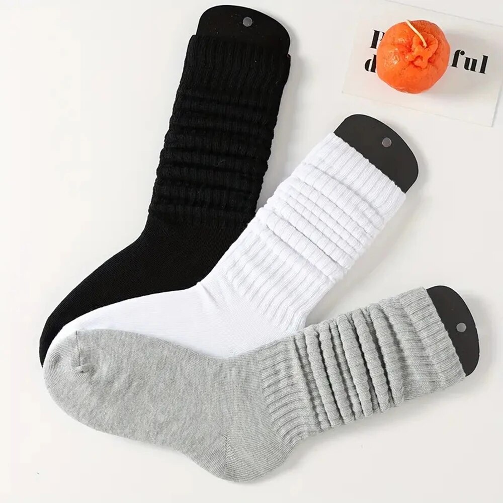 3/6 paia di calzini a pieghe di media lunghezza da donna moda Lolita calzini a bolle comfort non pilling autunno versatile ragazza calzini elefante