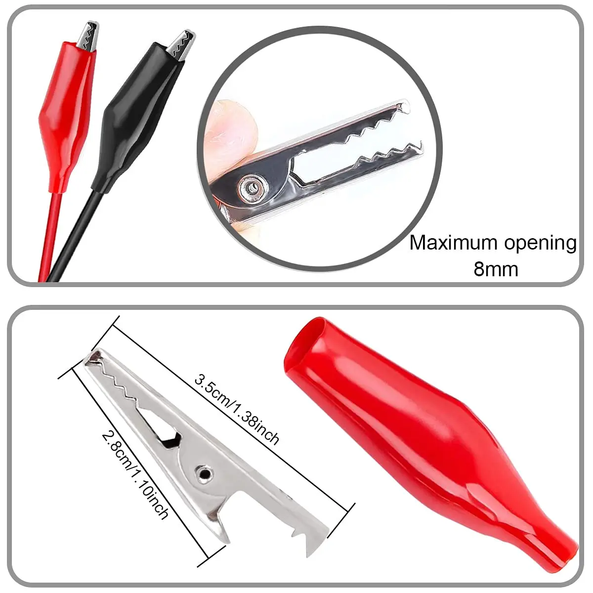 คลิปจระเข้เป็น USB, ที่หนีบจระเข้เป็นสายเชื่อมต่อตัวผู้ USB Type-A สายทดสอบทองแดงสําหรับการทดสอบแหล่งจ่ายไฟของวงจร