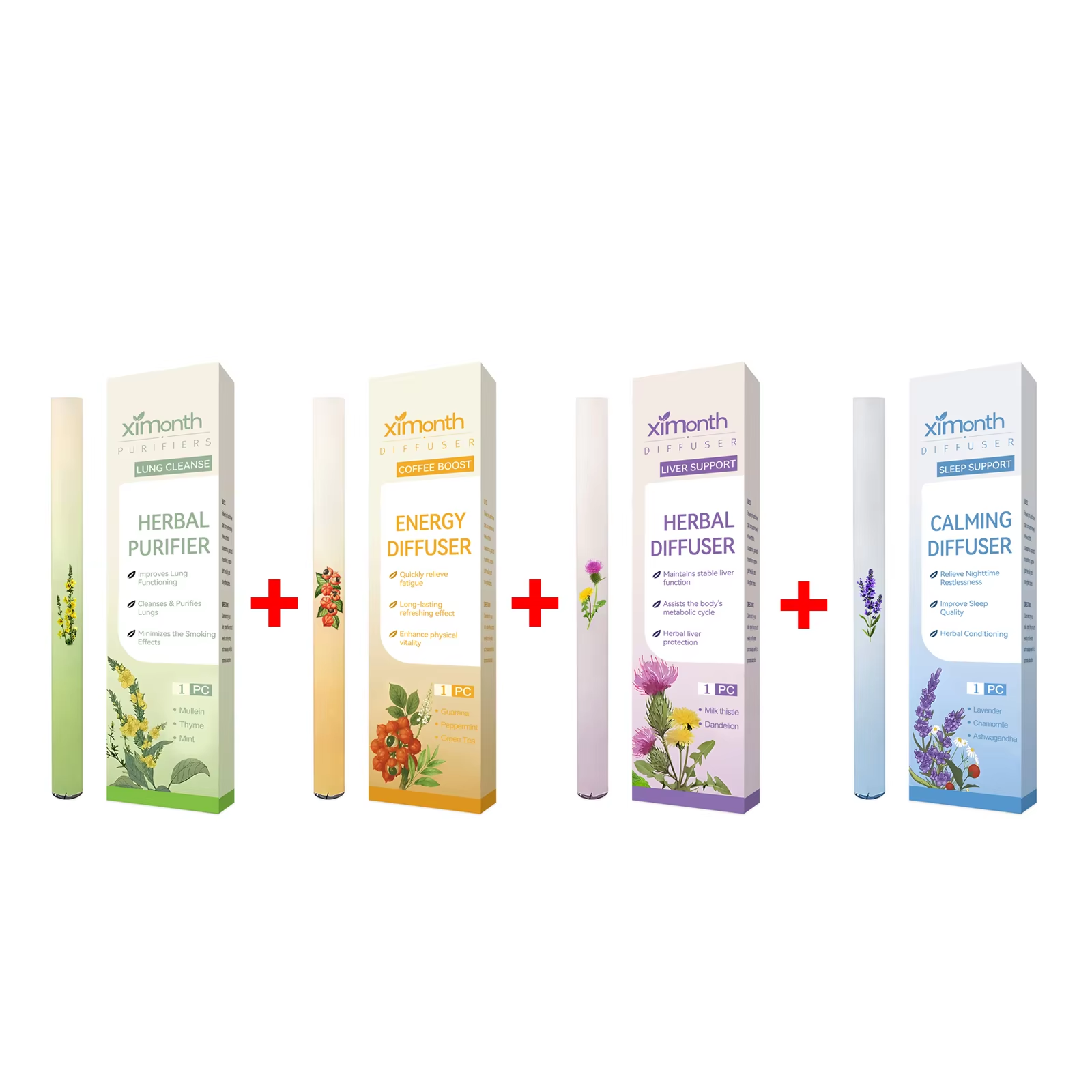 Herbal Diffuser Lung Cleanse Detox Stick Menthol Refreshing Mind Enhance Breathing Aromatherapy Relaxing Body Improve Sleep Aid