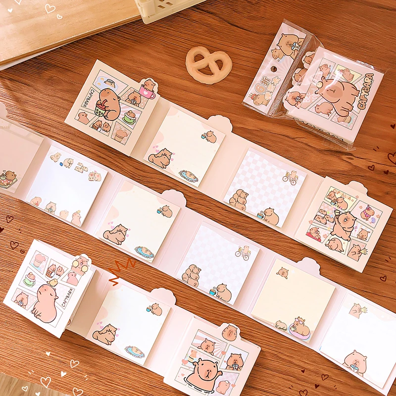 kawaii Stationery office accessories School supplies Mini Portable Notebook small Notepad For Daily Notes capybara memo pads