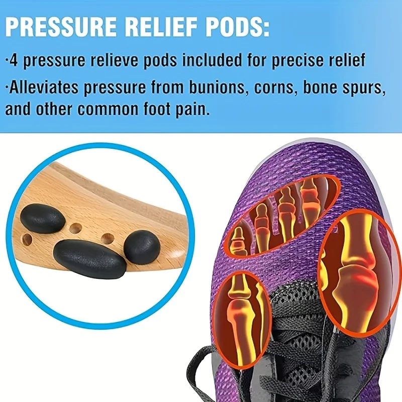 Maca de sapato feminina e masculina, expansor de madeira para pés largos, joanetes ou calosidades, maca de sapato de madeira, 1 peça