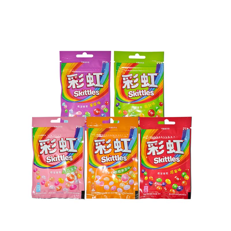 Skittles Candy 1.41oz(40g)*4 Packs Fast food candy, suitable for gatherings and making friends, essential for gift giving