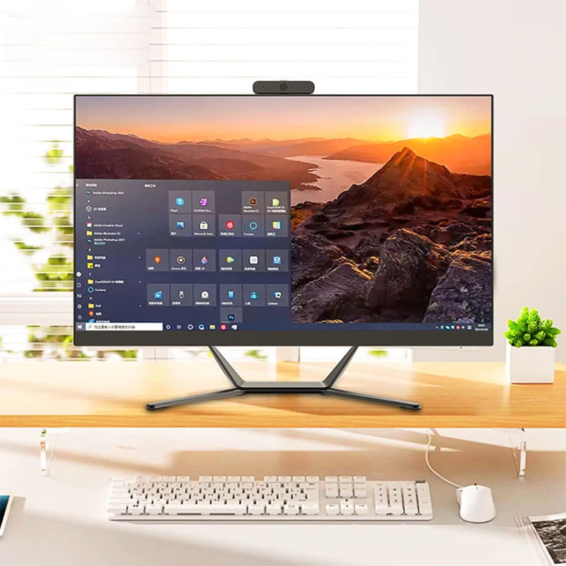 Barato AIO I3 I5 I7 Kit Barebone todo en uno soporte para computadora de escritorio Mini Panel monobloque todo en uno PC 21,5