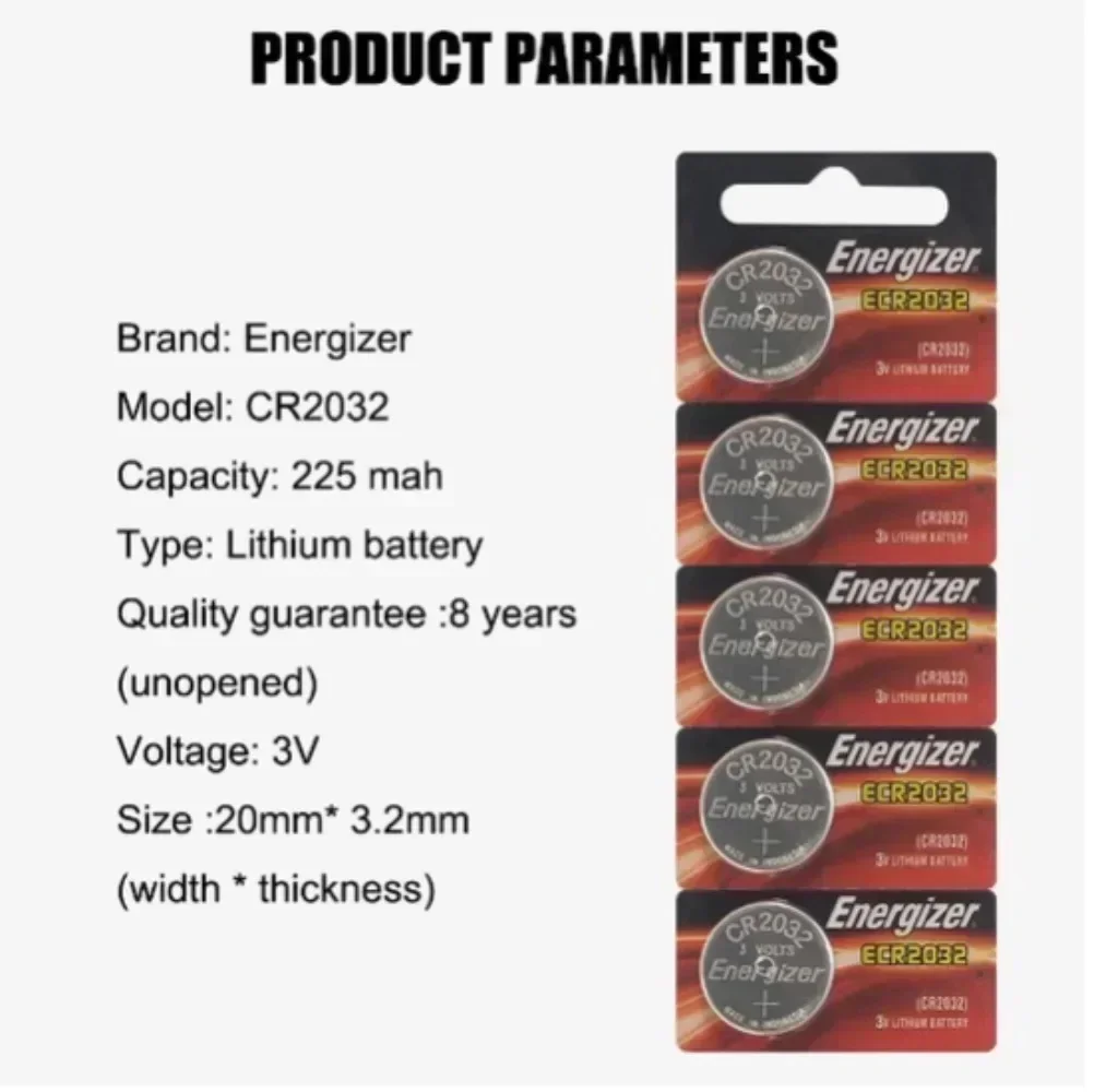 NEW 5-100pcs CR2032 cr 2032 DL2032 BR2032 5004LC Battery 3V Lithium Battery button cell for car key watch, toys, watch batteries