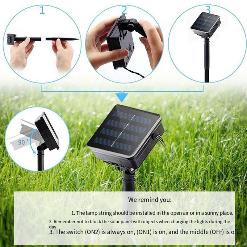 LED-Lichterkette Solar Lichterkette 5m 20led warmes Licht wasserdicht Outdoor Garten Hochzeits dekoration Weihnachts lampe