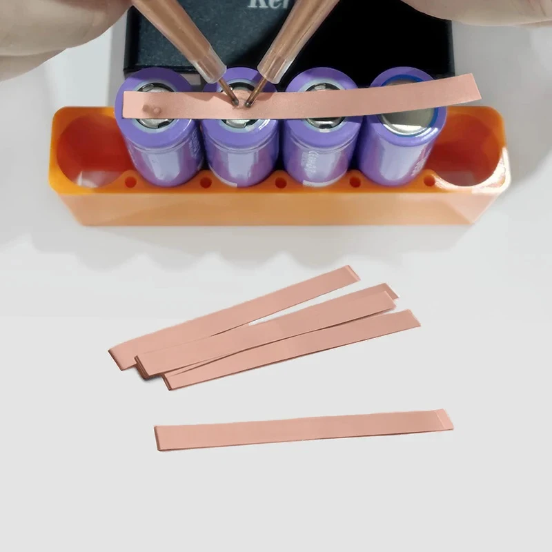20 Stück/Packung Kupferstreifenspitzen 0,2 x 10 x 100 mm Kupferstreifen für Li-Ionen-Akku-Punktschweißen
