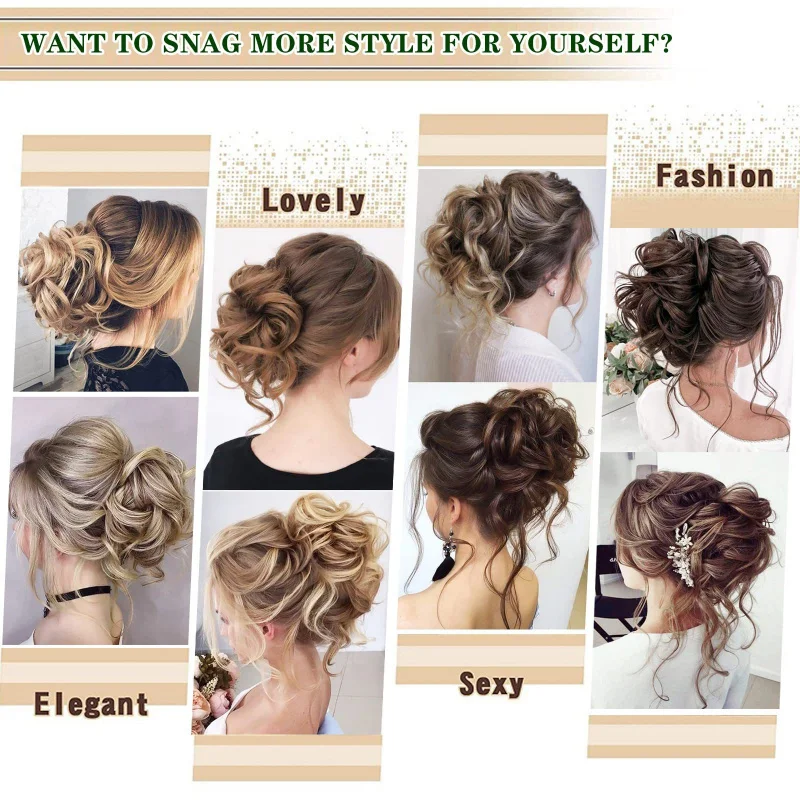 Postiche synthétique en désordre pour femmes noires, Chignon ondulé, queue de cheval, Extension de cheveux, accessoires pour femmes