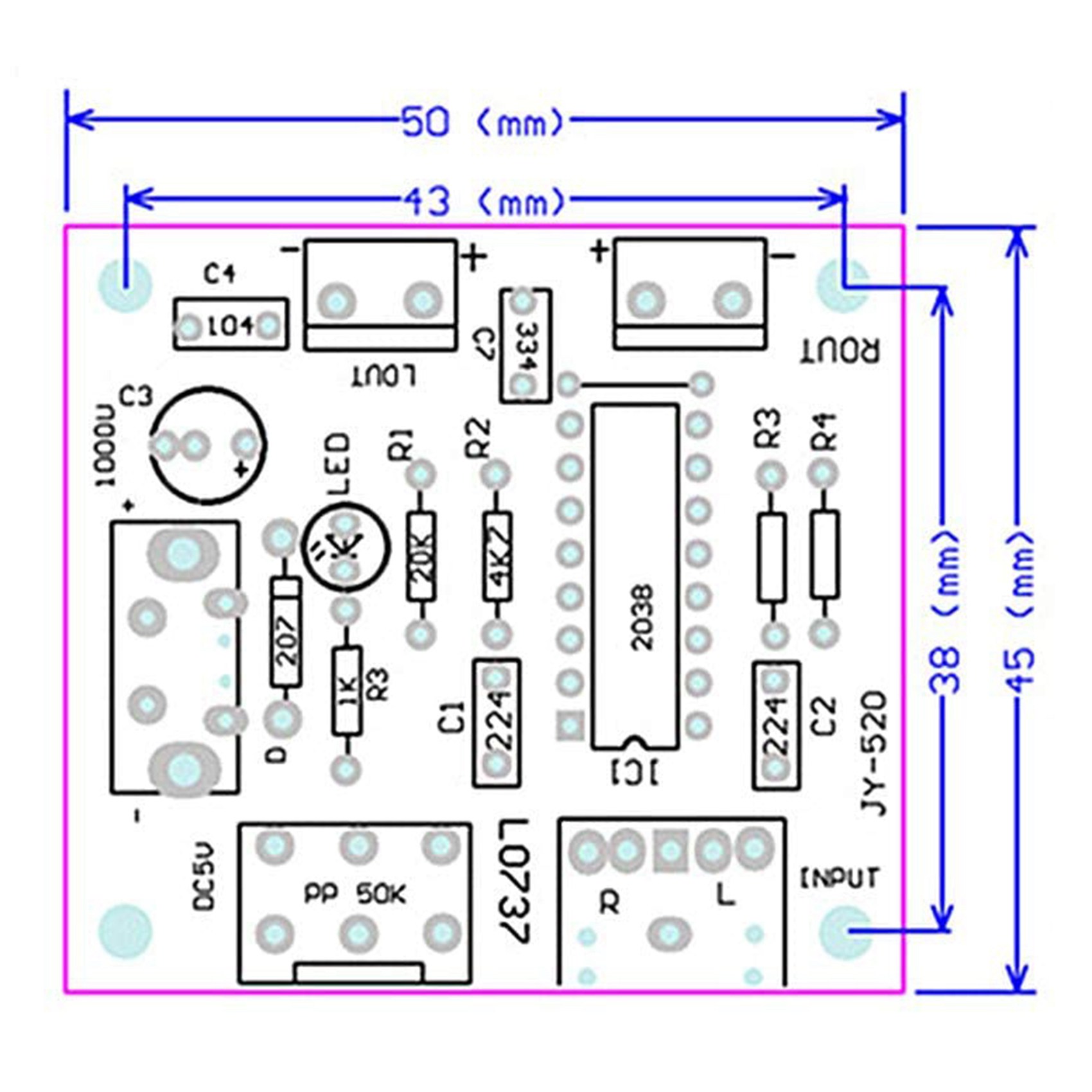 Mini-Leistungs verstärker platine 5W 5W HiFi-Zweikanal-PM cm2038 5-V-USB-Netzteil-Audioverstärker