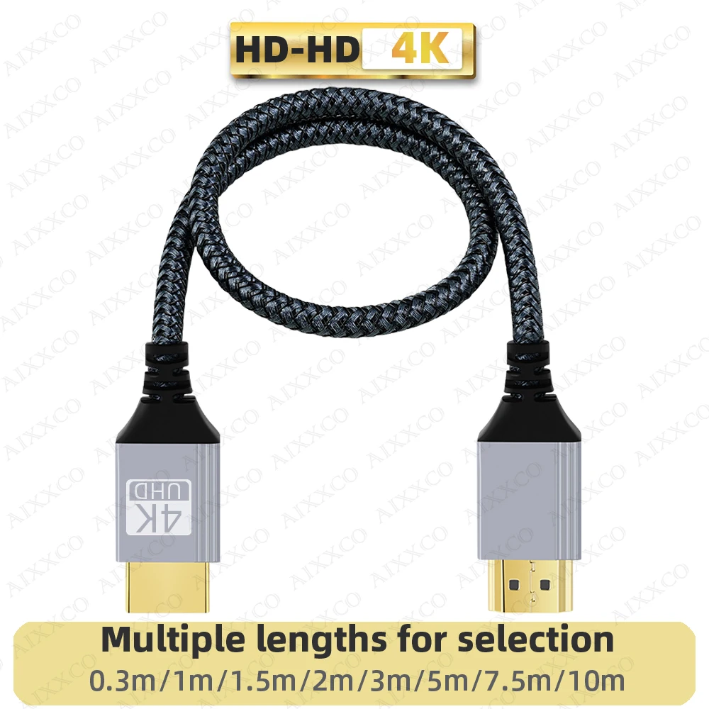 HDMI-совместимый кабель 2.0, провод 4K, 60 Гц для ноутбуков Xiaomi Xbox PS5, PS4, HDMI-совместимый сплиттер, цифровой кабель, шнур 2 м, 3 м, 5 м, 10 м