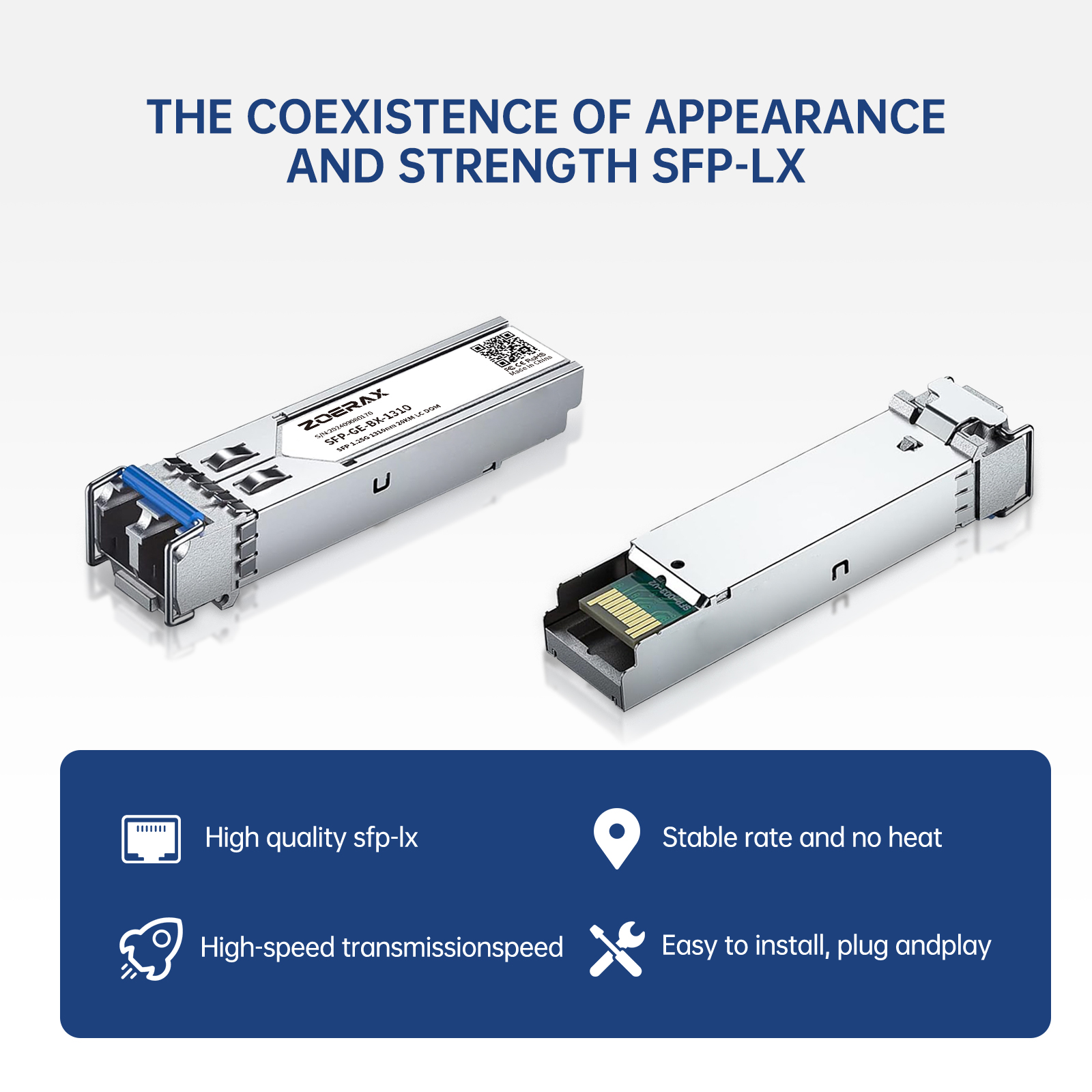 Natalink 1.25G LC SFP Single-Mode Duplex Optikmodul, 1000 Base LX, 1310nm bis zu 20 km, DDM LC Gigabit SFP-Glasfasertransceivermodul.