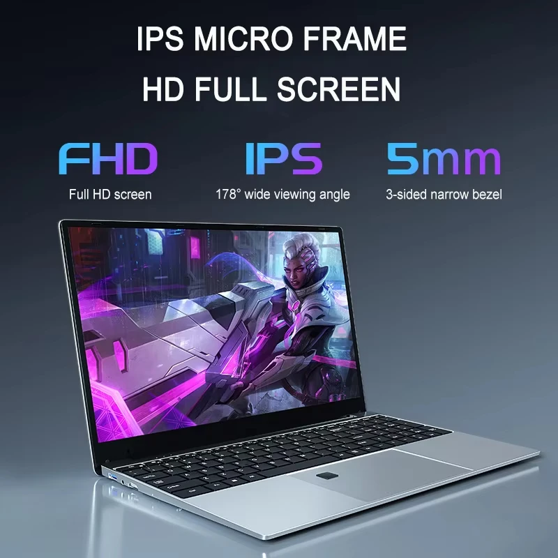 NEW Thin and light Laptop 15.6 inch AMD R7 4700U Backlit Keyboard Windows 11 32GB DDR4 2TB Fingerprint Gaming Laptop Computer