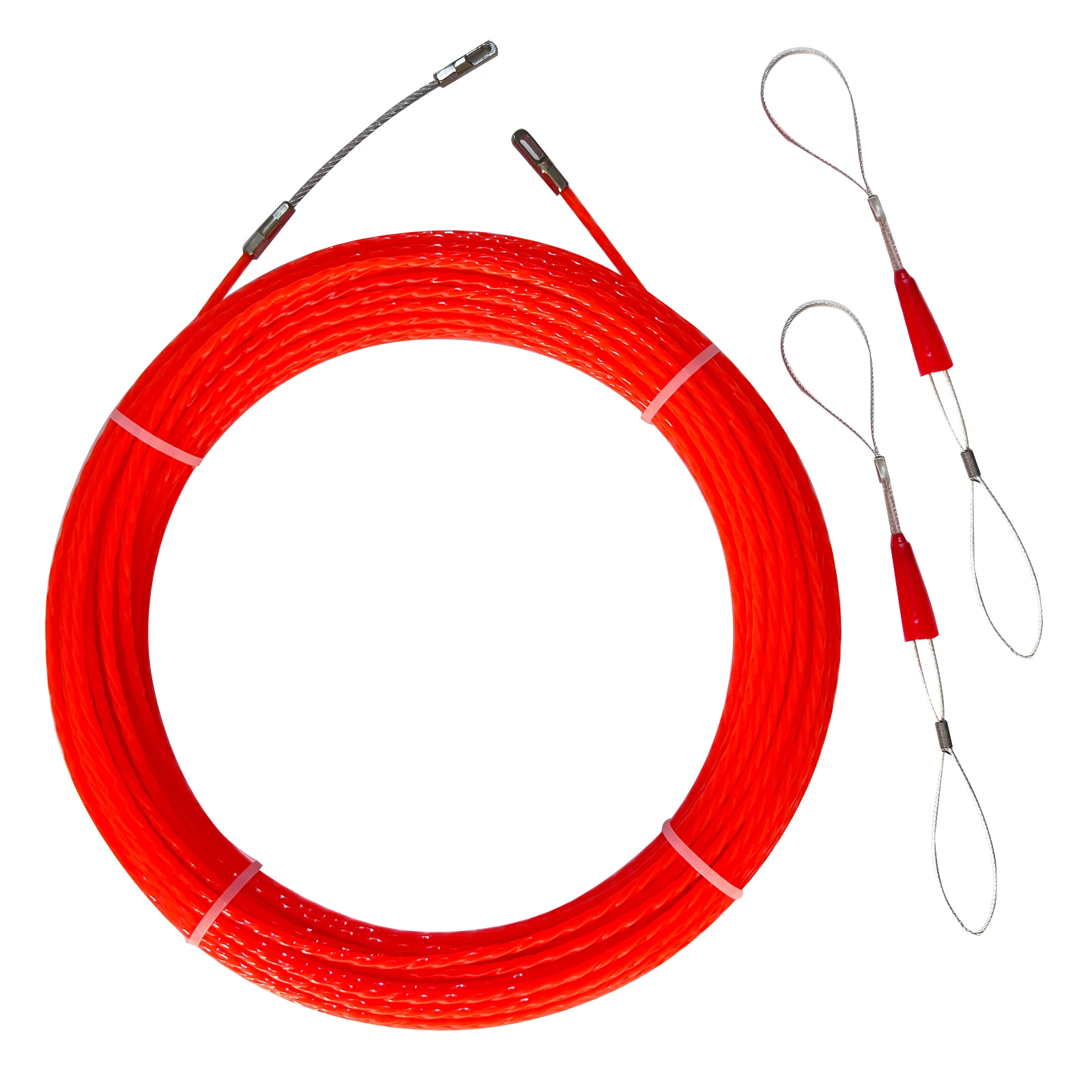Varilla de conducto de 15m/30m/50m, varilla de alambre de cinta de pescado, varilla extractora de Cable eléctrico a través de Kit de enhebrador de pared