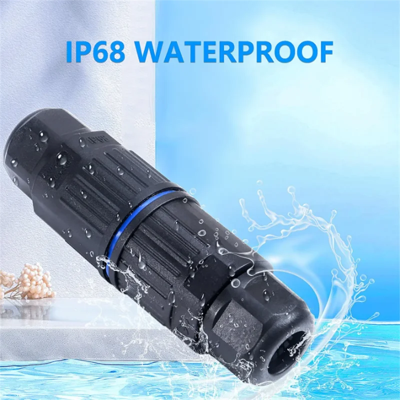 IP68 wasserdichter Verbindungskabel, schnelle Verbindung, wasserdichter Stecker, 2/3-polig, lötfrei, LED-Lampenverkabelung, regensichere Klemme für den Außenbereich