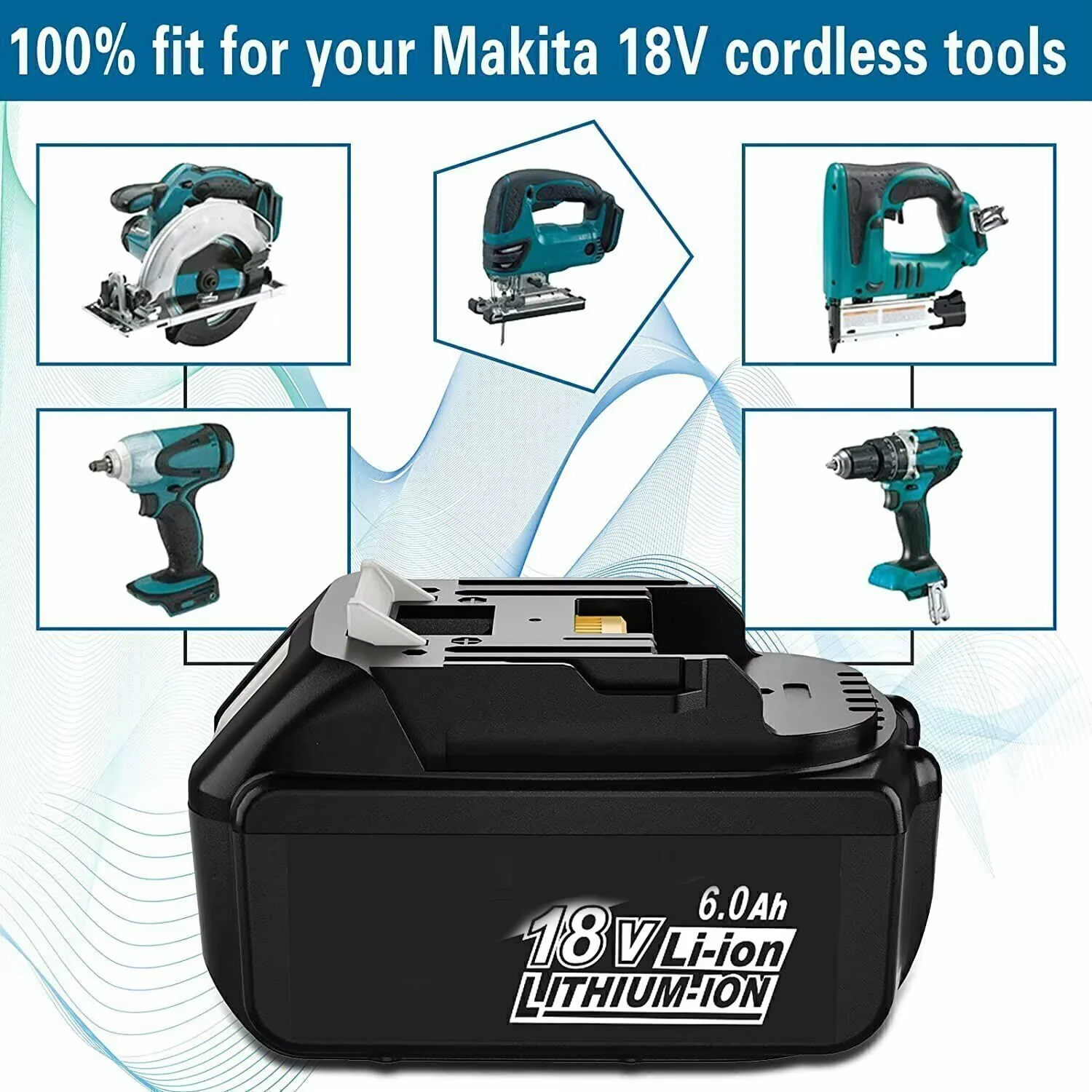 Для Makita BL1830 18 В 6,0 Ач аккумулятор с зарядным устройством литий-ионный аккумулятор для BL1850 BL1880 BL1860B LXT400 аккумулятор для электроинструмента