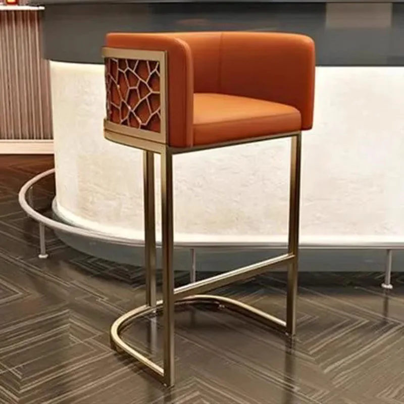 Gray Design Barstools Leather Counter Accent Leather Minimalist Barstools Gaming Computer Bancos De Bar Lounge Suite Furniture