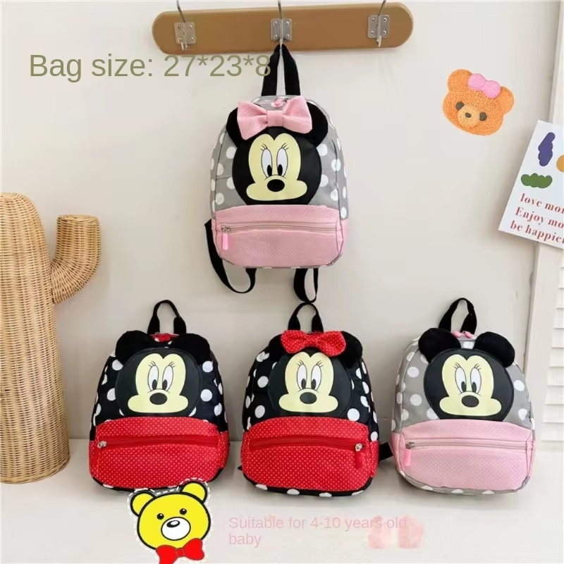 Cartoon Backpack For Baby Boys Girls Minnie Mickey Mouse Children Lovely Schoolbag Kindergarten Schoolbag Kids Gift