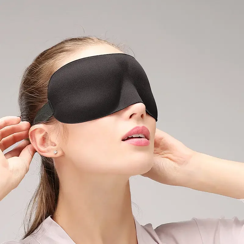 3D Mặt Nạ Ngủ Đệm Mắt Khối Ra Ánh Sáng Mềm Mại Paded Ngủ Nghỉ Ngơi Thư Giãn Viện Trợ Bao Dán Cường Lực Bịt Mắt Mặt Bóng Eyeshade Mắt patchs