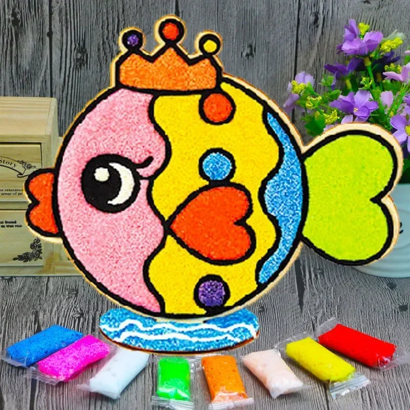 3D ไม้เกล็ดหิมะภาพวาดเด็ก DIY สร้างสรรค์โคลนที่มีสีสันภาพวาดของเล่น Board Art จิตรกรรมเครื่องมือของเล่นเพื่อการศึกษาเด็ก