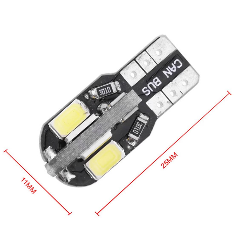 2/10PCS T10 W5W 194 LED CANBUS หลอดไฟ 5730/8smd 12V ภายในรถอ่านโคมไฟ Clearance ไฟป้ายทะเบียนหลอดไฟโดมสัญญาณ