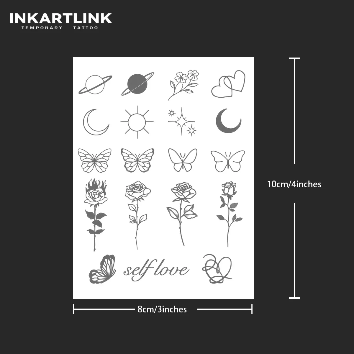 Tatuagem temporária com padrão de linha simples, dura até 15 dias, nova tecnologia, adesivo semipermanente mágico à prova d'água.