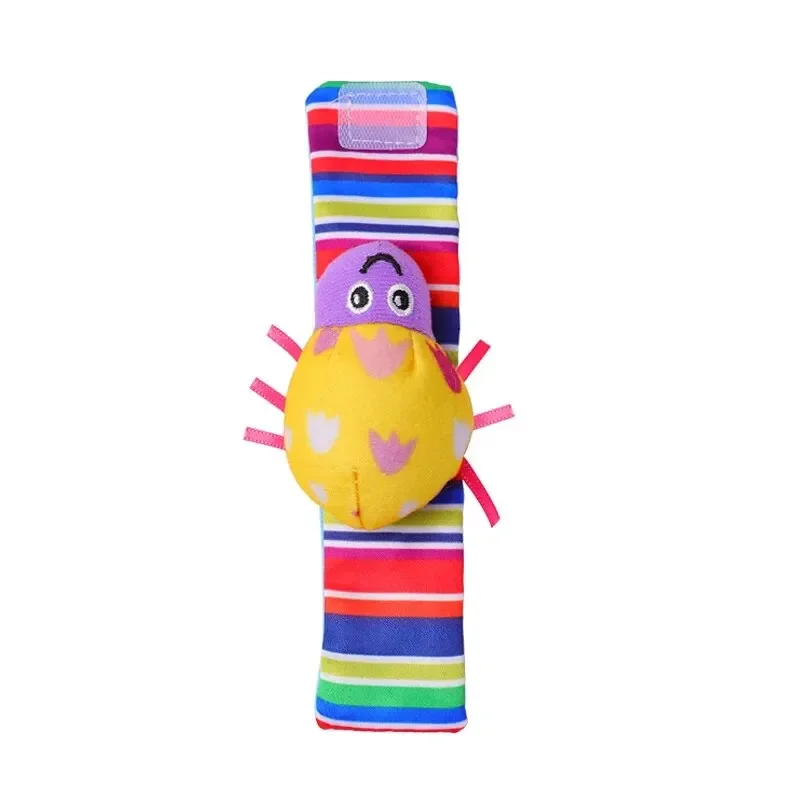 Sonajeros de juguete para bebé de 0 a 12 meses, calcetines de animales, correa para la muñeca + sonajero, calcetines para el pie del bebé, correa para la muñeca, calcetines para bebé, 4 Uds.