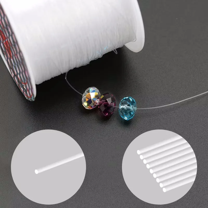 100m plástico cristal diy miçangas linha de pesca sem cabo elástico para fazer jóias suprimentos fio jeweleri corda