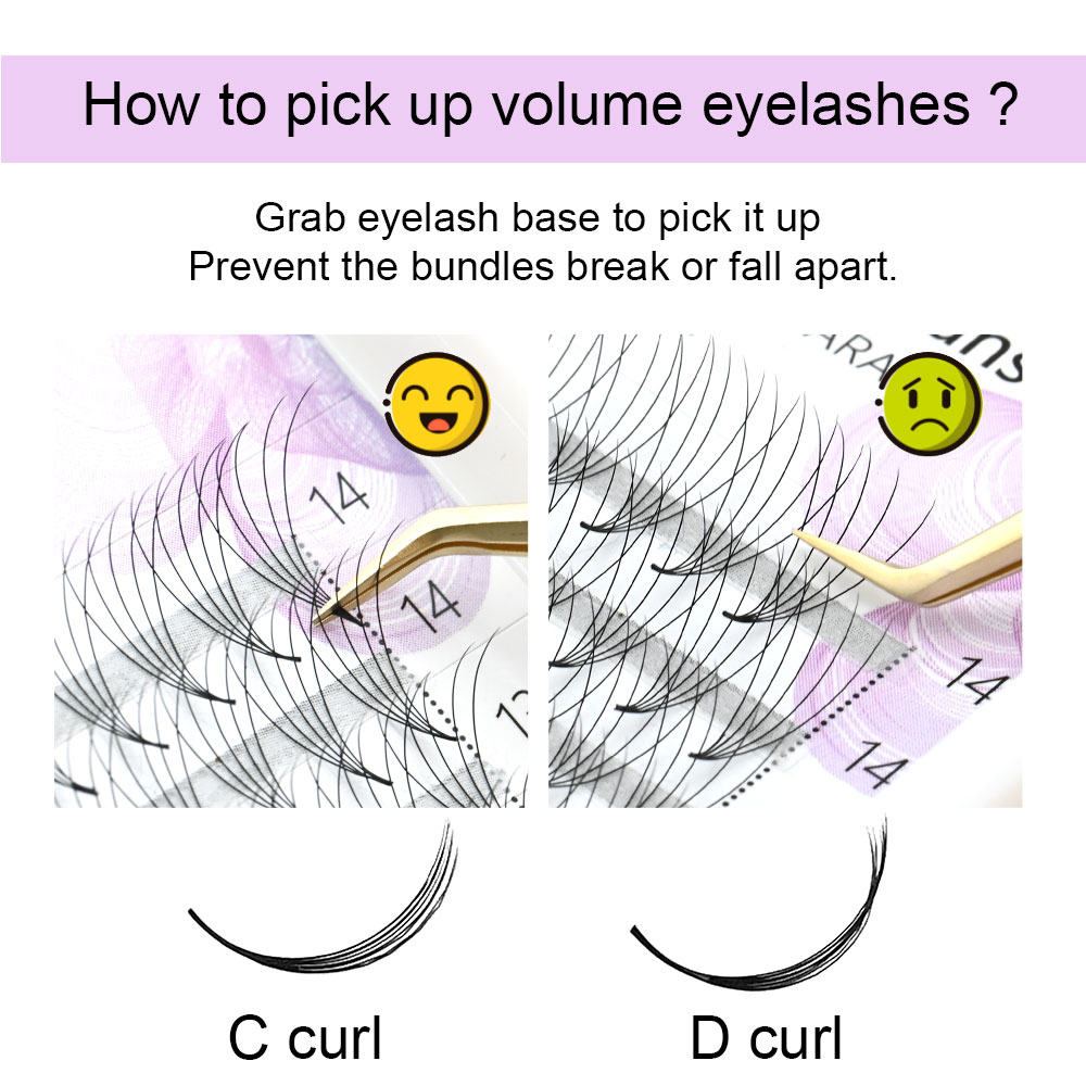 NAGARAKU Sharp แคบ Premade แฟน Eyelash Extension 5D 6D 10D บาง Pointy ฐานแฟนรัสเซีย Ready รัสเซีย