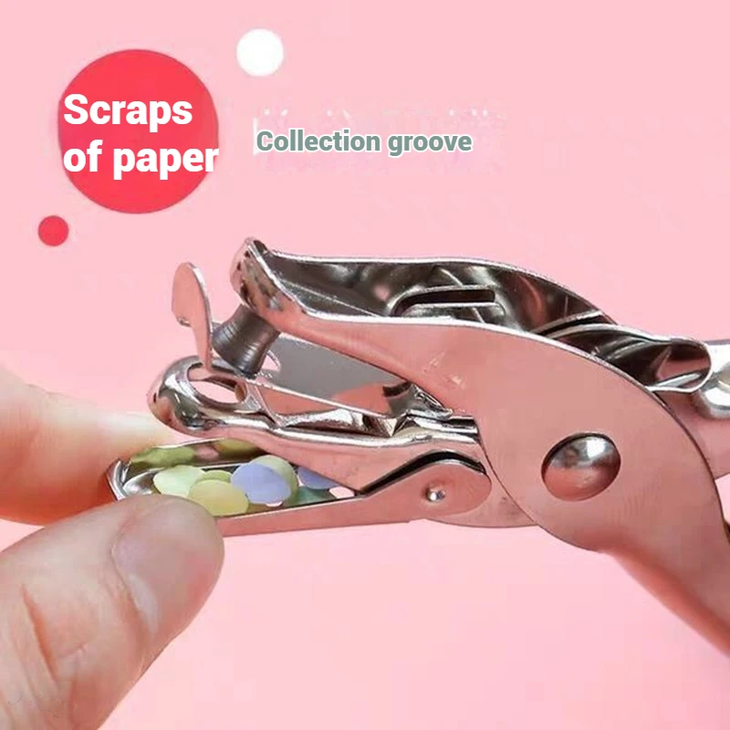 Dziurkacz z pojedynczym otworem, pojemność 8 arkuszy, średnica 6 mm, dziurkacz do papieru ręcznego, dziurkacze do scrapbookingu, do domowego biura, przyborów szkolnych