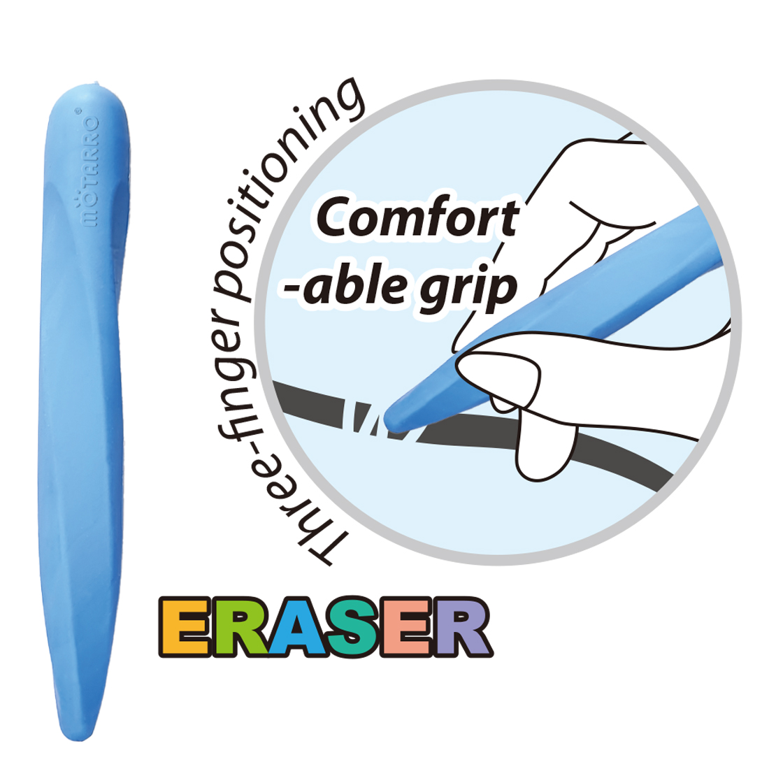 MOTARRO 3 개/상자 크리 에이 티브 만화 소프트 더블 헤드 슈퍼 대형 구멍 귀여운 연필 지우개 학교 Kawaii 편지지 용품