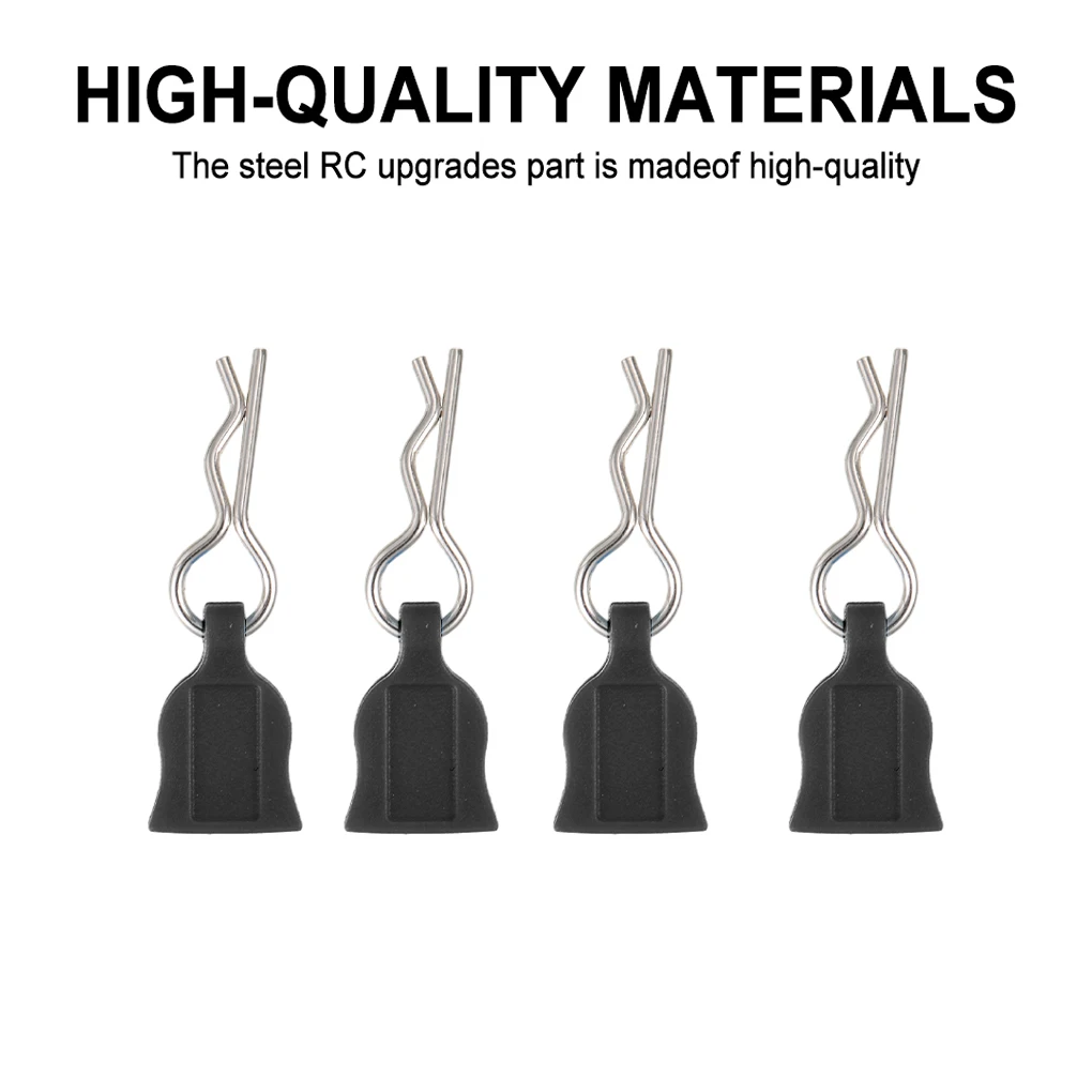 4/12pcs Metal R-type Car Shell Body Fixed Clips Pin with Tab for Axial SCX10 TRX-4 MJX Hyper Go 1/10 1/14 1/8 RC Car Parts