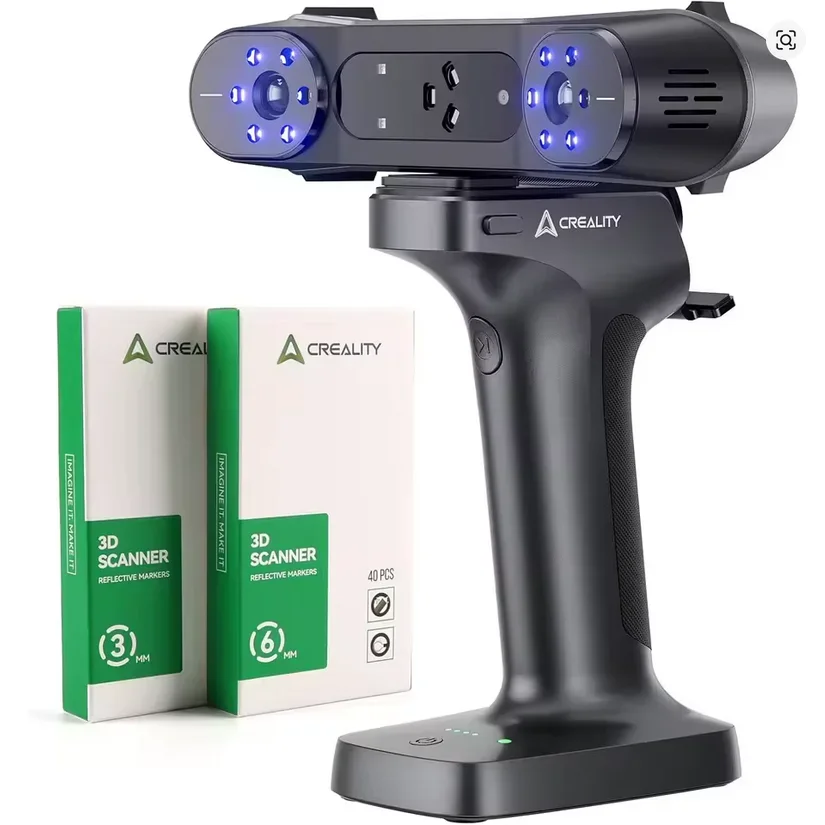 Creality 3D Scanner RaptorX - Handheld Wireless Scanner with Metrology-Grade Accuracy 0.02mm, Industrial Blue Light, Fast Wi-Fi