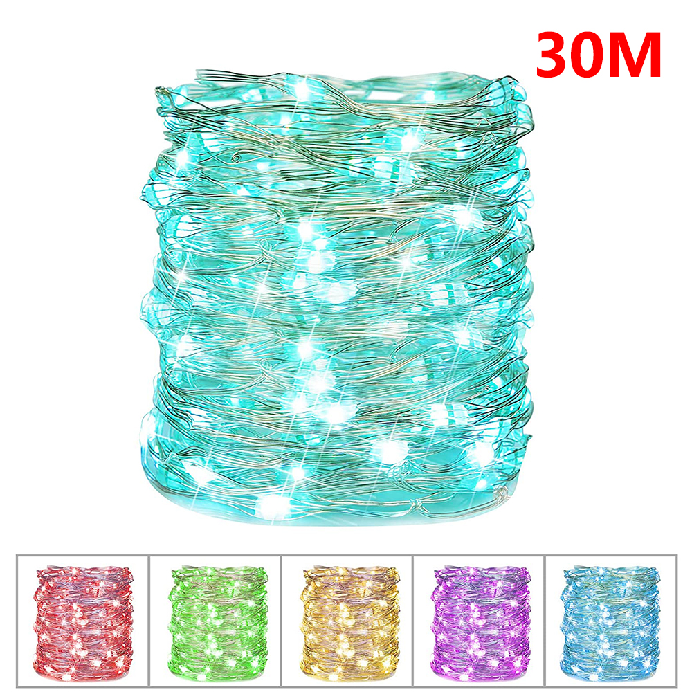 Фотоклипы Гирлянда из медной проволоки, светодиодная гирлянда с питанием от батареи, USB-гирлянда для рождественской елки, свадебной вечеринки, домашнего декора