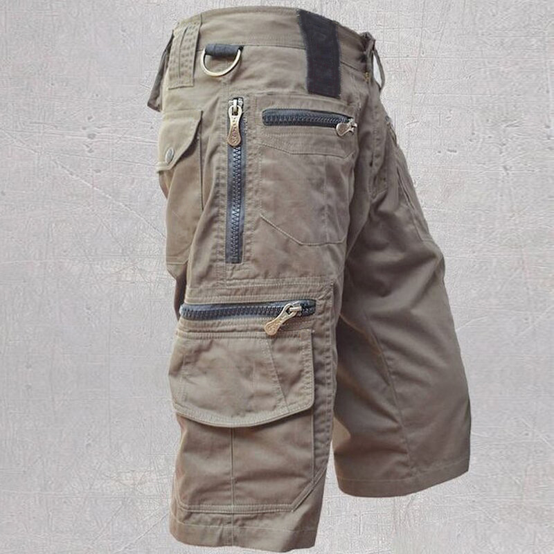 Neue taktische Herren-Shorts mit mehreren Taschen, lässige, langlebige, wasserdichte Cargo-Shorts für Outdoor-Wandern, Trekking