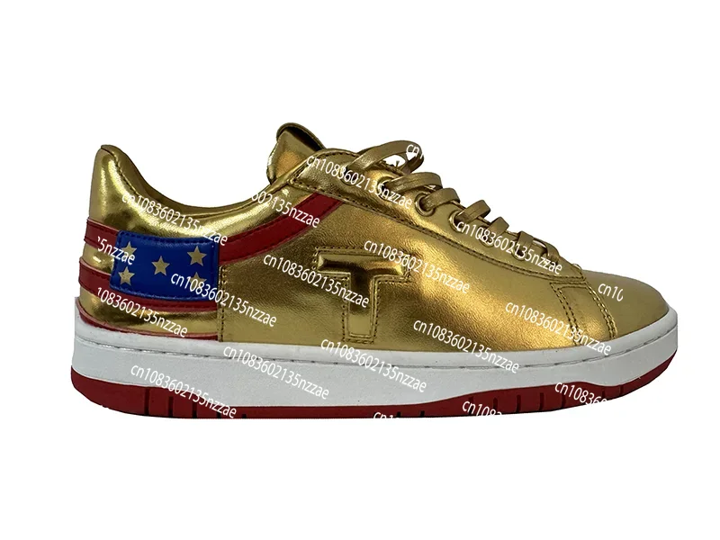 100% qualidade superior sapatos trump tamanho grande 47 nunca rendir sapatos de ouro ginásio tênis maga donald botas casuais dos homens tênis estrada