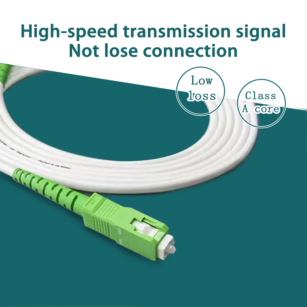 1,5 m 2 m 3 m Patchcord światłowodowy SC/APC-SC/APC Jednomodowy kabel światłowodowy fibra optica FTTH