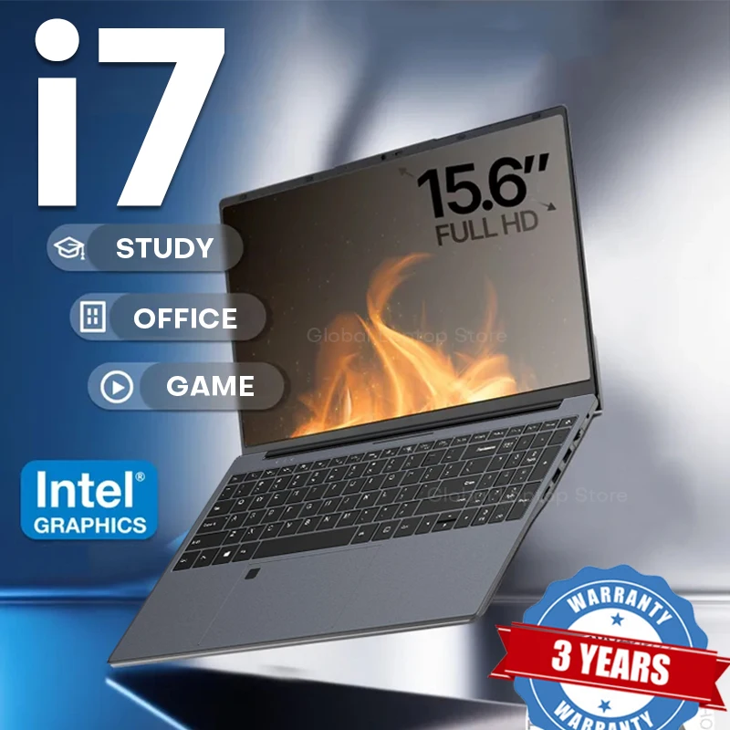 2025 Windows 11 Laptops Intel Core i7 6500U 16GB RAM 1TB SSD Notebook Gamer Fingerprint Unlock Notebook office Study Laptops