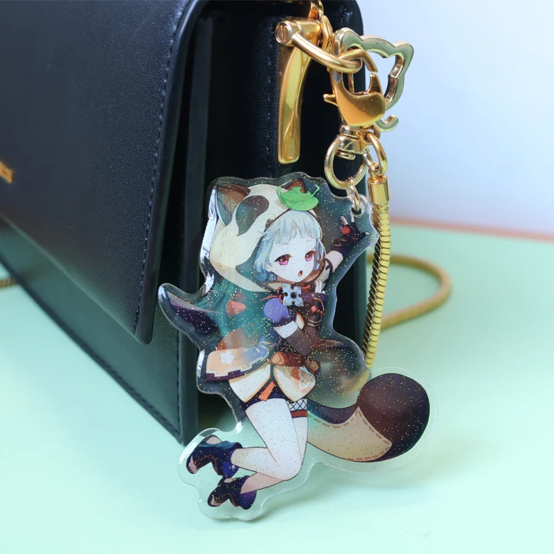 Custom พวงกุญแจการ์ตูน Llavero Key Chain Photo ที่กําหนดเองอะนิเมะ Charms โฮโลแกรมอะคริลิคใสส่วนบุคคล Designer พวงกุญแจ