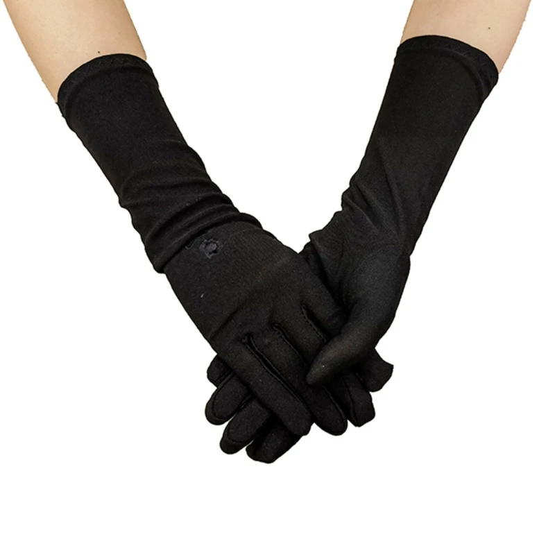 Guantes elásticos mano para mujer, mangas protectoras para guantes étnicos árabes, accesorios islámicos, guantes para