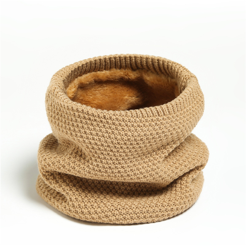 Bufanda de invierno Unisex para hombre y mujer, redecilla de piel de lana tejida con anillo, cubierta para la cara al aire libre, bufandas gruesas y cálidas, decoración de otoño, 2023