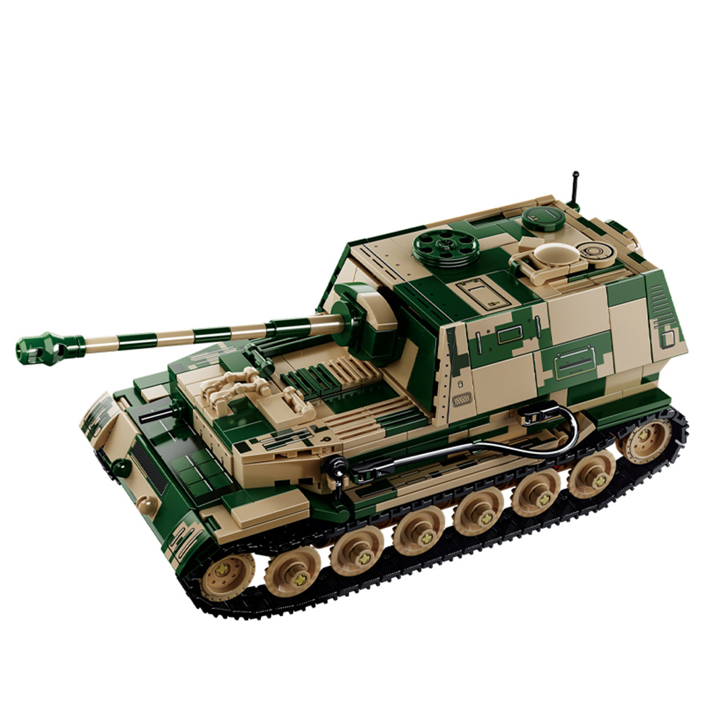 子供のための駆逐艦のビルディングブロック,軍の兵士のレンガ,第二次世界大戦,jagdpanzer tiger p,DIYおもちゃ,ギフト