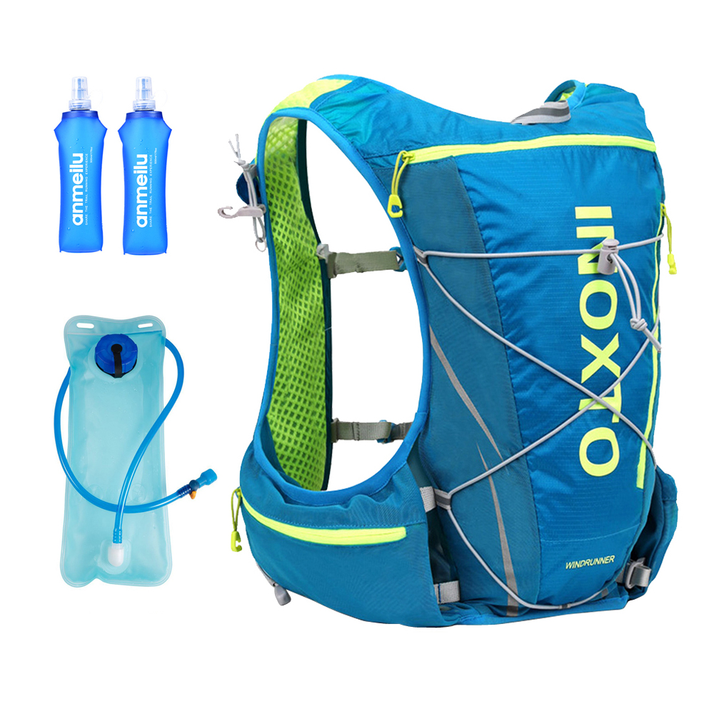 วิ่ง Hydrating Vest กระเป๋าเป้สะพายหลัง 8L ขี่จักรยาน Hydration Vest กระเป๋าเป้สะพายหลังเดินป่ามาราธอน Hydrating จักรยานกีฬาเสื้อกั๊ก