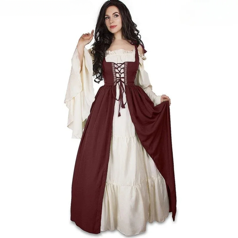 Cosplay femmes médiévale Renaissance Costume Cosplay sur Costume robe gilet Victoria princesse Steam Punk sangle grande taille