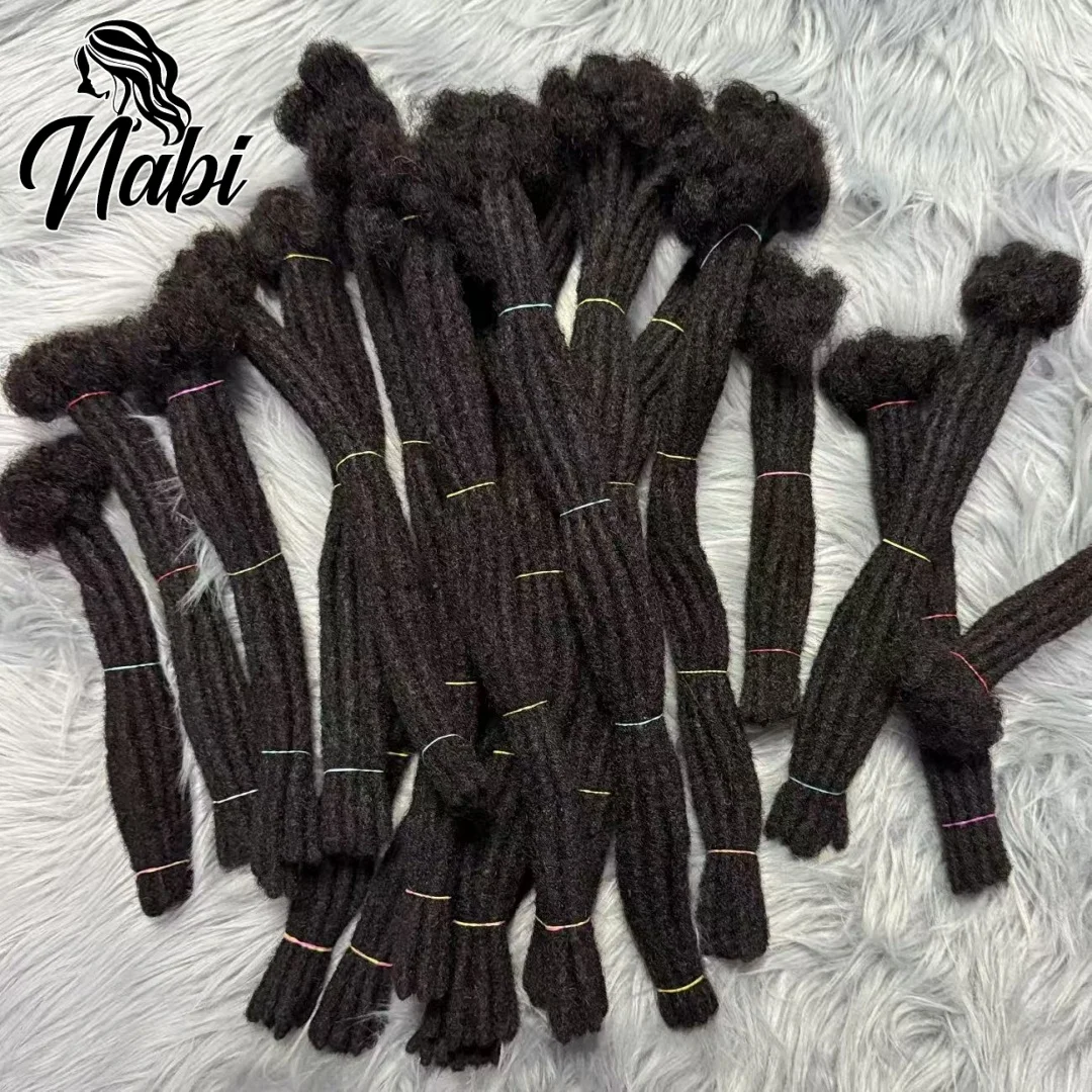 Nabi Loc Extension Echthaar 6–20 Zoll 80 Stränge Vollkopf handgefertigt 100 % Echthaar Dreadlock Extensions für Männer Frauen