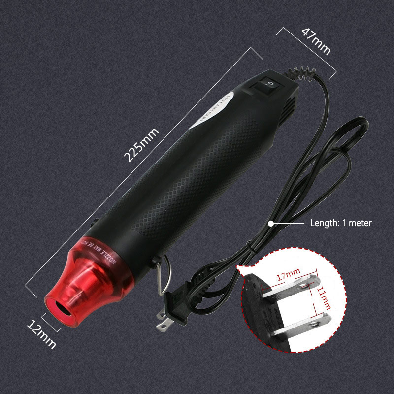 220V Pistolet na gorące powietrze Pistolet do lutowania Pistolet do dmuchawy DIY Rzemiosło Elektryczna suszarka na gorące powietrze Mini opalarka do rur termokurczliwych Oklejanie samochodu