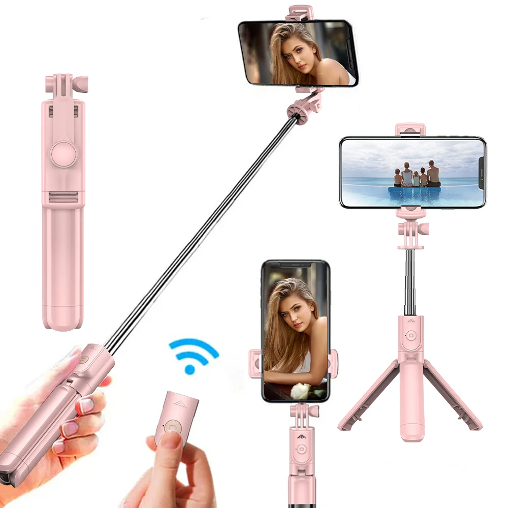 Palo de Selfie para iPhone, trípode con soporte, monopié de Control remoto desmontable para transmisión en vivo TikTok, Compatible con varios teléfonos