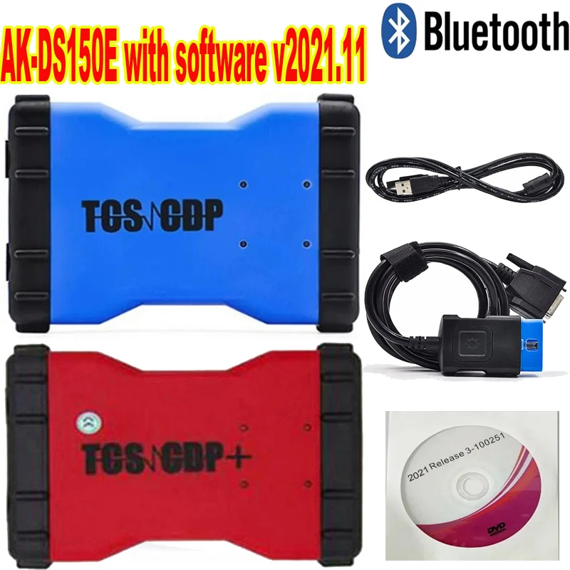 Novo ak ds150 e com bluetooth livre keygen v2021.11 para delp ds150e bt auto com obd2 carros caminhões obd ii scanner ferramentas de diagnóstico
