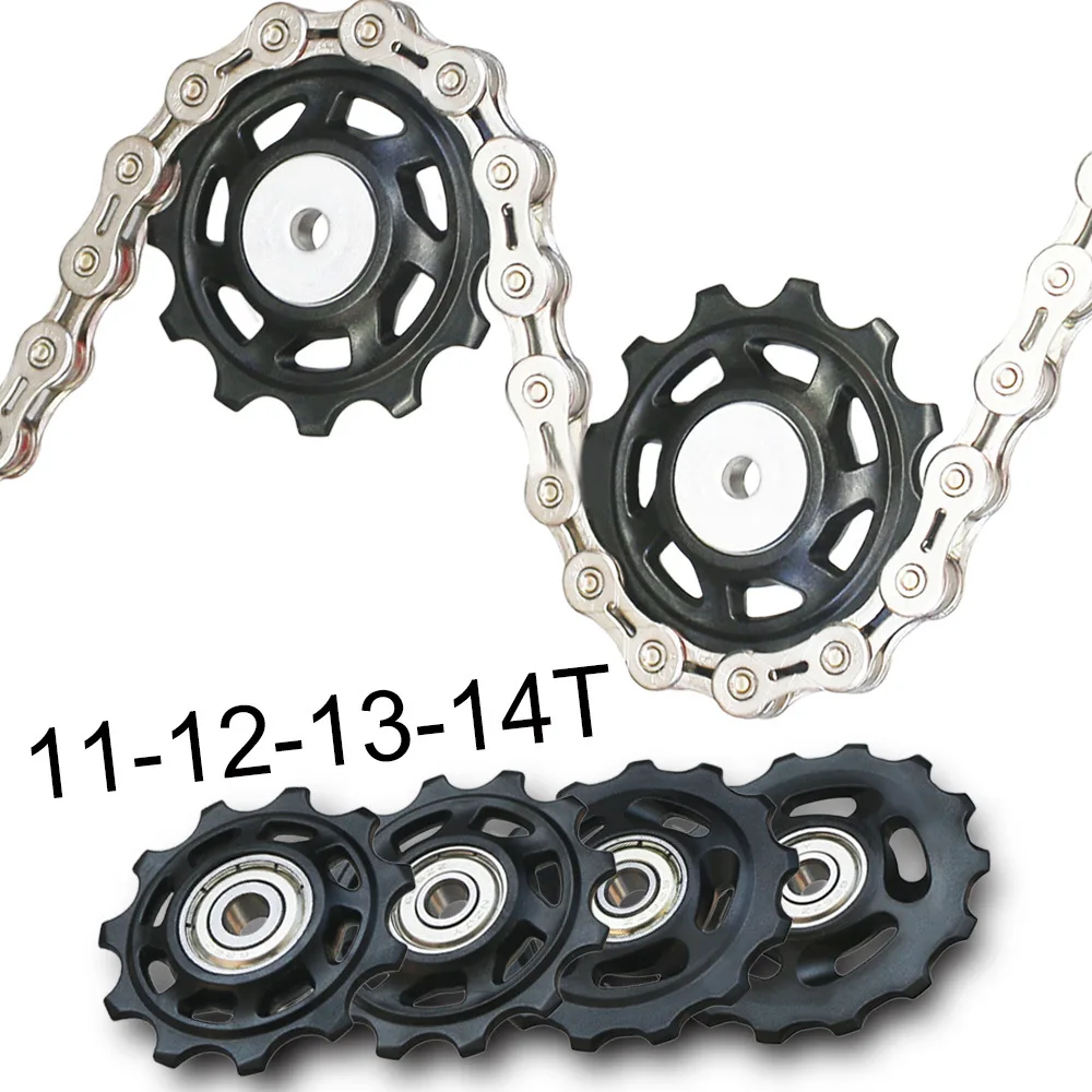 11T 12T 13T 14T แบริ่งรอกจักรยาน MTB ด้านหลังล้อจักรยาน Jockey ด้านหลัง Derailleur Pulley Roller สําหรับ Shimano ซ่อม