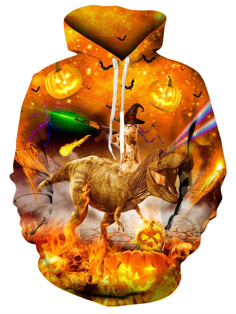 Nuevo estampado sudaderas con capucha Unisex novedad estampado 3D Patternv Sudadera con capucha con bolsillo Sudadera con capucha ropa de calle suelta cómoda