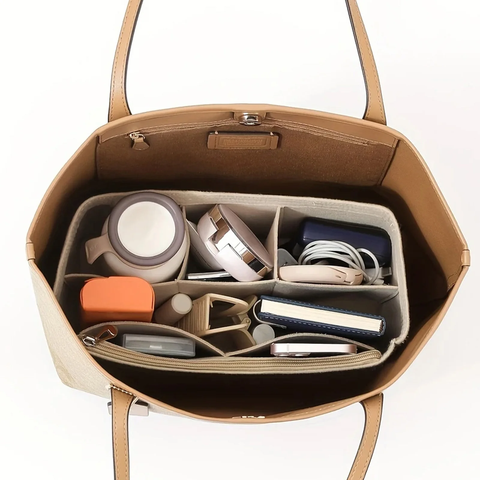 Filz-Geldbörsen-Organizer, Handtaschen-Tragetaschenformer, Insert Liner Shaper Bag in Taschen für Liz Visetos Speedy Neverful